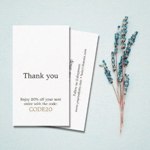 Carte De Réduction Minimaliste Elegant Faux Gold Heart Shop