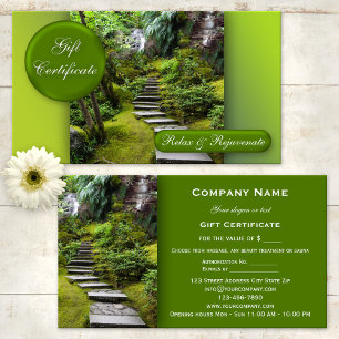 Carte De Réduction Modèle de bon cadeau de beauté de massage de Spa