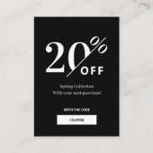 Carte de réduction    ModernBlack & White (Devant)