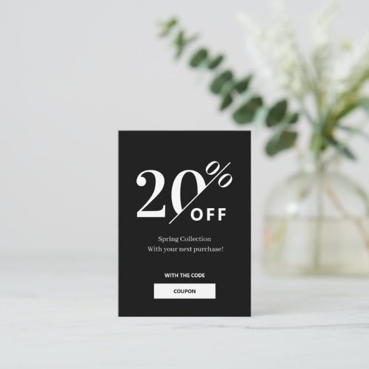 Carte de réduction    ModernBlack & White (Debout devant)
