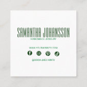 Carte De Réduction Moderne Abstrait Emerald Green Brush Stroke tendan (Dos)