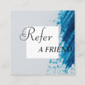 Carte de réduction moderne Blue Brush Salon (Devant)