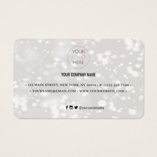 Carte de réduction moderne brillante (Dos)