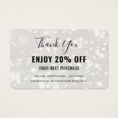 Carte de réduction moderne brillante (Devant)