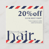 Carte de réduction moderne Elégant Rouge Bleu Beau (Devant)