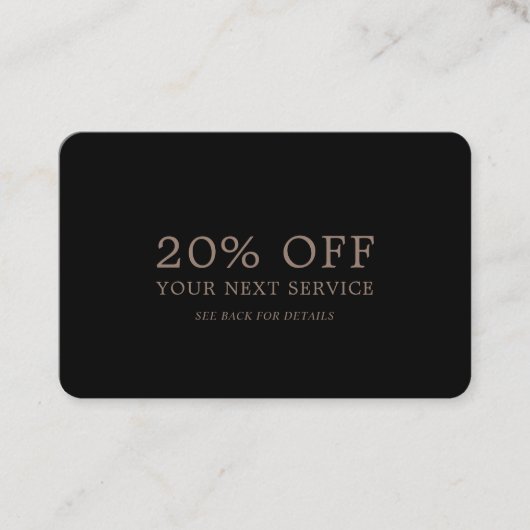 Carte De Réduction Moderne et élégant - N'importe quelle couleur - Bo (Devant)