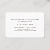 Carte De Réduction Moderne et élégant - N'importe quelle couleur - Bo (Dos)