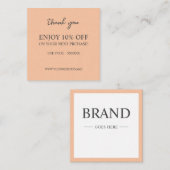 Carte de réduction moderne et élégante (Devant / Derrière)