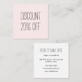 Carte de réduction moderne moderne et tendance, ro (Devant / Derrière)