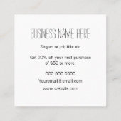 Carte de réduction moderne moderne et tendance, ro (Dos)