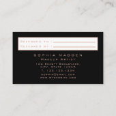 Carte De Réduction Moderne Rose Gold Ombre Parties scintillant tendan (Dos)