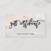 Carte De Réduction Moderne rougissent le certificat-prime de marbre (Devant)