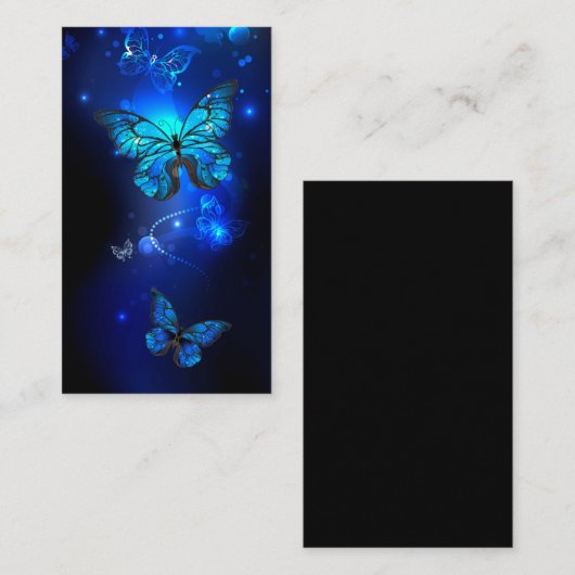 Carte De Réduction Morpho Butterfly in the Dark Background (Devant / Derrière)