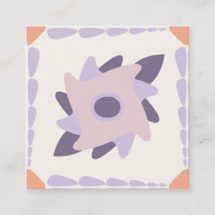 Carte De Réduction Motif de carreau décoratif pastel violet