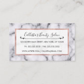 Carte De Réduction Motif en pierre de marbre noir moderne (Dos)