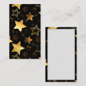 Carte De Réduction Motif sans couture avec étoiles d'or (Devant / Derrière)