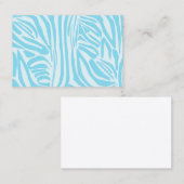 Carte De Réduction Motif Zèbre Bleu (Devant / Derrière)