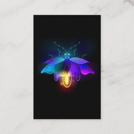 Carte De Réduction Neon Firefly sur noir (Devant)