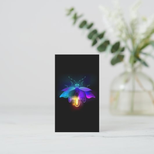 Carte De Réduction Neon Firefly sur noir (Debout devant)