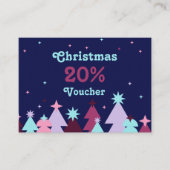 Carte De Réduction Noël d'affaires bleu moderne (Devant)