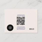 Carte De Réduction Noël d'affaires bleu moderne (Dos)