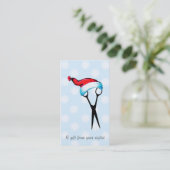 Carte De Réduction Noël de chèque-cadeau de bon de vacances de (Debout devant)