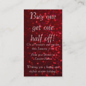 Carte De Réduction Noël de chèque-cadeau de bon de vacances de (Dos)