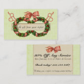 Carte De Réduction Noël de chèque-cadeau de bon de vacances de (Devant / Derrière)