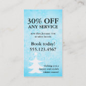 Carte De Réduction Noël de chèque-cadeau de bon de vacances de (Dos)