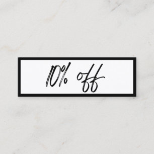 Carte de réduction noir et blanc