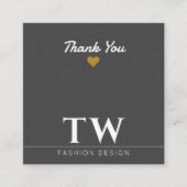 Carte de réduction noire du concepteur de mode (Devant)