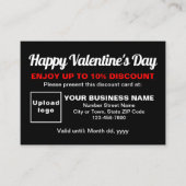 Carte de réduction Noire Valentine Business (Devant)