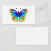 Carte De Réduction Oeil de paon arc-en-ciel (Devant / Derrière)