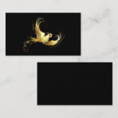 Carte De Réduction Oiseau d'or sur Arrière - plan noir (Devant / Derrière)
