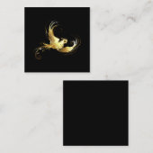 Carte De Réduction Oiseau d'or sur Arrière - plan noir (Devant / Derrière)