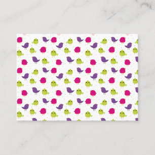 Carte De Réduction Oiseaux colorés mignons 
