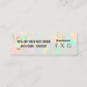 carte de réduction opal gemstone (Dos)