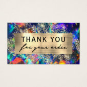 Carte de réduction opale bleue parties scintillant (Devant)