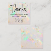 carte de réduction opale gemstone (Devant / Derrière)