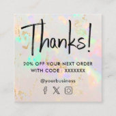 carte de réduction opale gemstone (Devant)