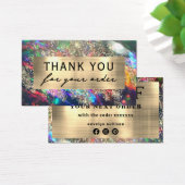 Carte de réduction opale noire parties scintillant (Bureau)