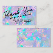 Carte de réduction optionnelle holographique FAUX (Devant / Derrière)