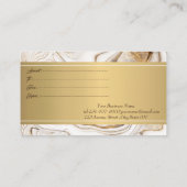 Carte De Réduction Or Marbre blanc moderne et professionnel (Dos)