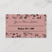 Carte De Réduction Outils de coiffure professionnels modernes Stylist (Devant)