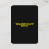 Carte De Réduction Ouverture du Grand Jaune noir | Logo (Dos)