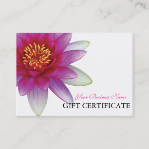 Carte De Réduction Paix l beau certificat-prime rose de Lotus