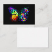 Carte De Réduction Papillon arc-en-ciel (Devant / Derrière)