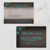 Carte De Réduction Papillon de spa de chèque-cadeau de salon (Devant / Derrière)