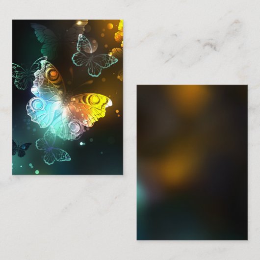 Carte De Réduction Papillon lumineux et papillons de nuit (Devant / Derrière)