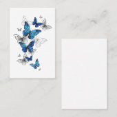 Carte De Réduction Papillons volants bleus Morpho (Devant / Derrière)